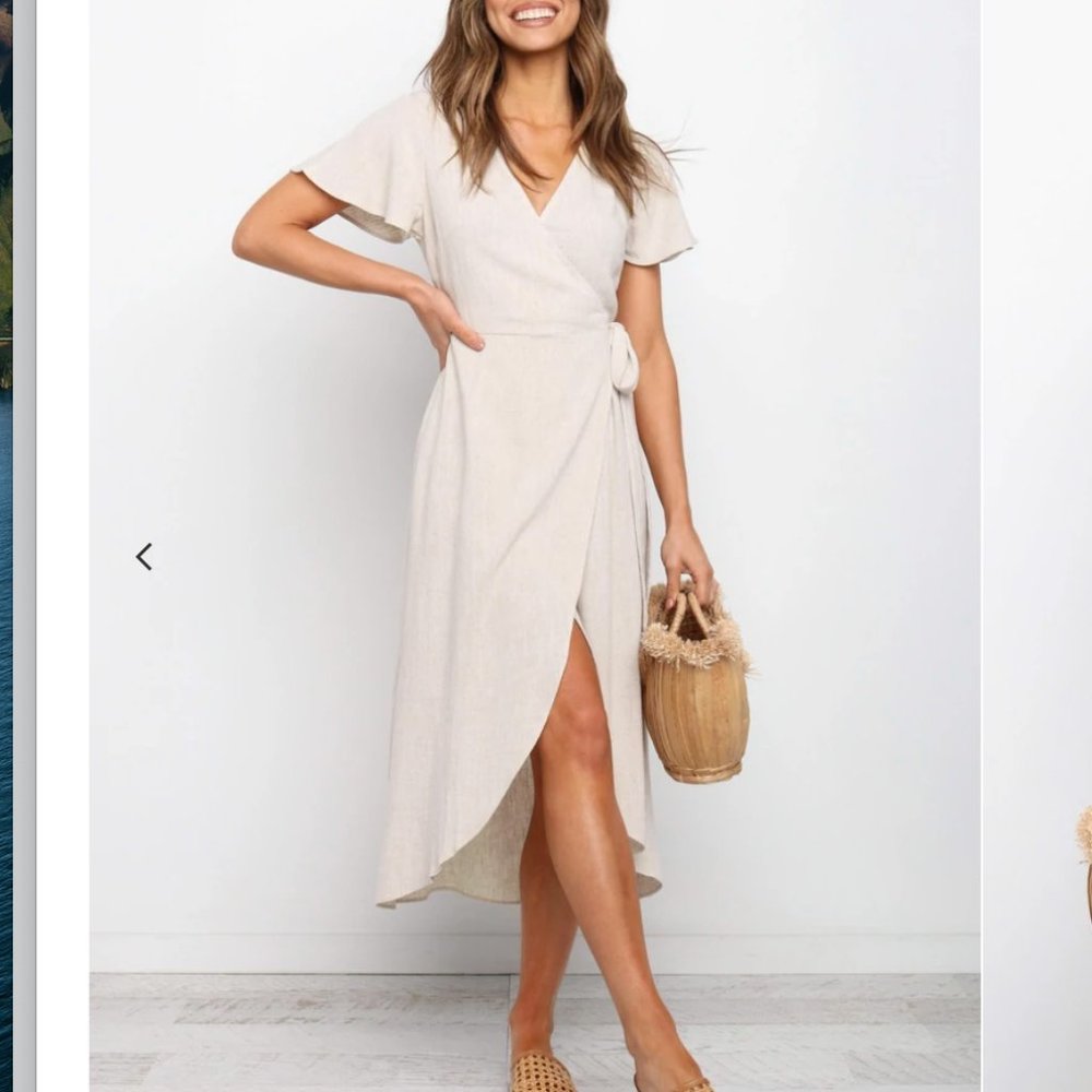Linen Wrap Dress